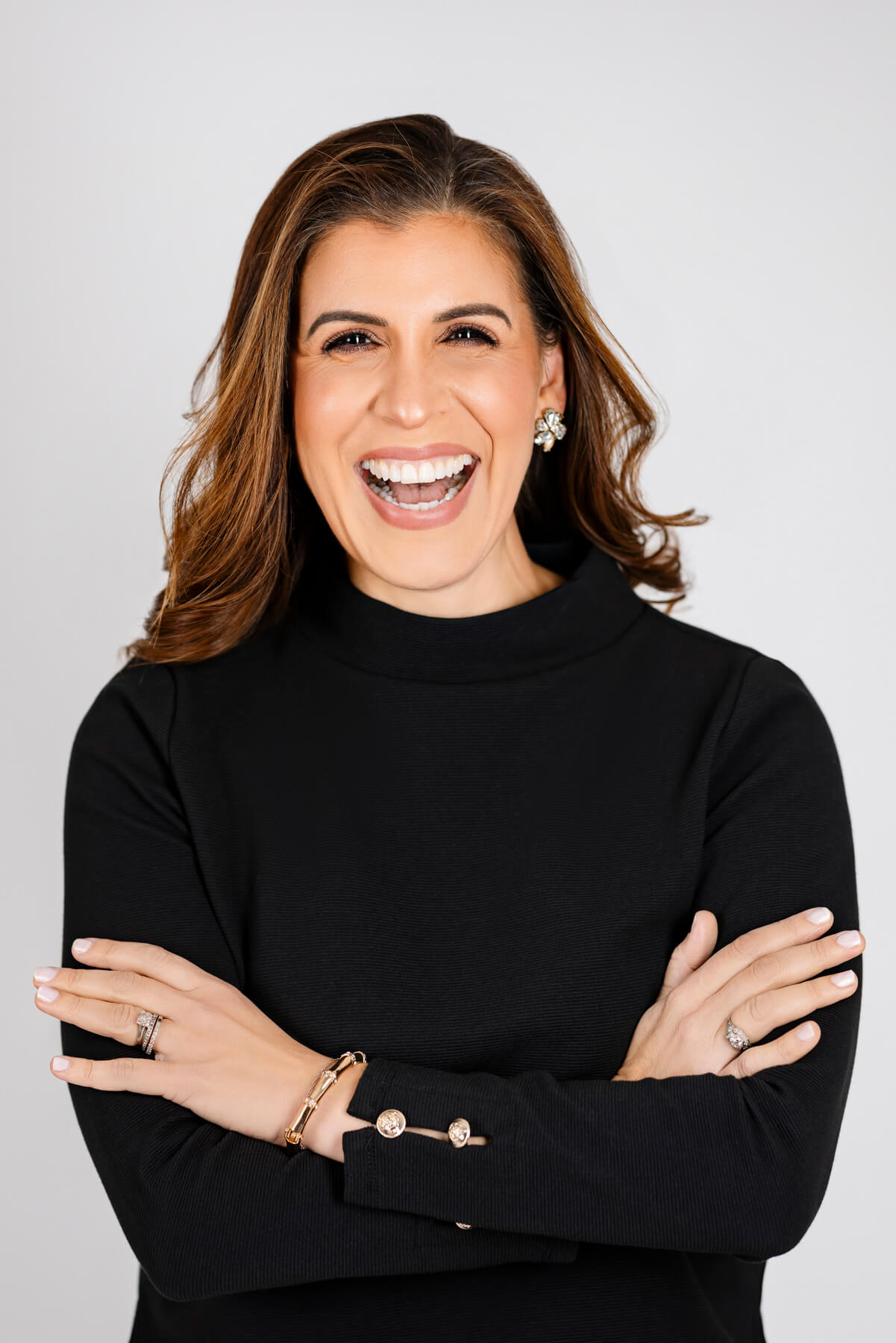 headshots woman wearing black sweater in studio-1-2